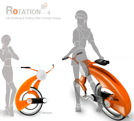 Rotation概念折叠自行车设计