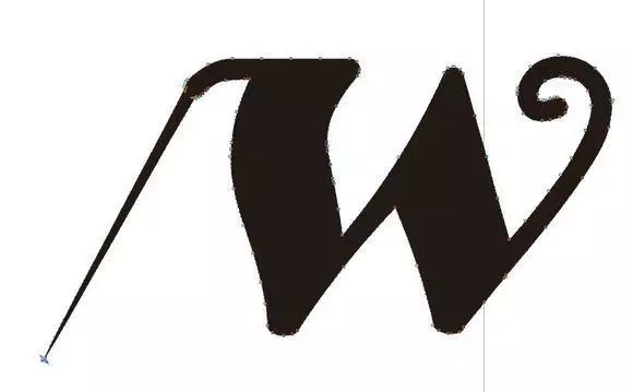 第一步：先找一个合适的字体，转曲 双击后出现控点.webp.jpg