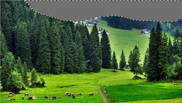 Photoshop学习教程，将草原变雪景的神奇效果2.jpg