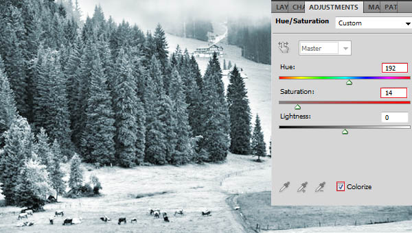 Photoshop学习教程，将草原变雪景的神奇效果5.jpg