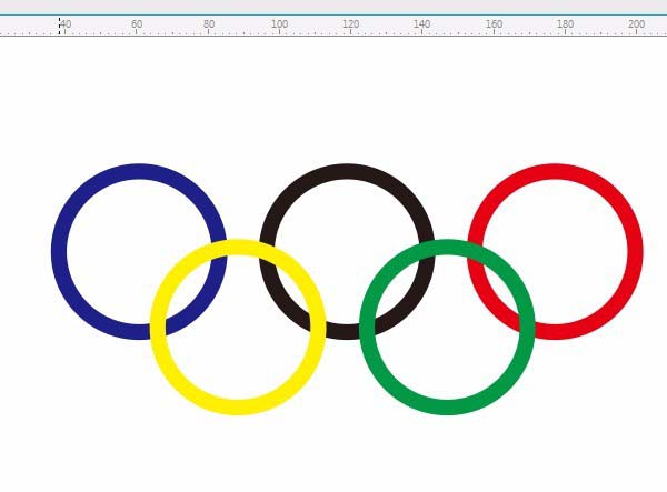 CDR绘制教程，CDR怎么设计奥运五环3.jpg