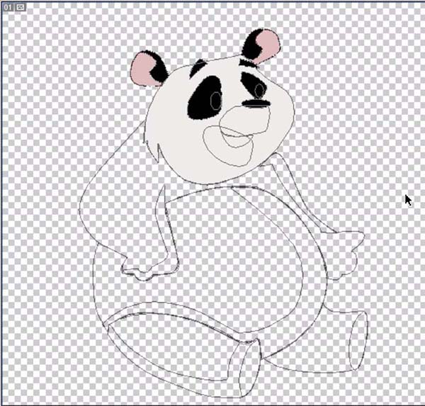PS手绘教程，PS怎么手绘卡通熊猫4.jpg