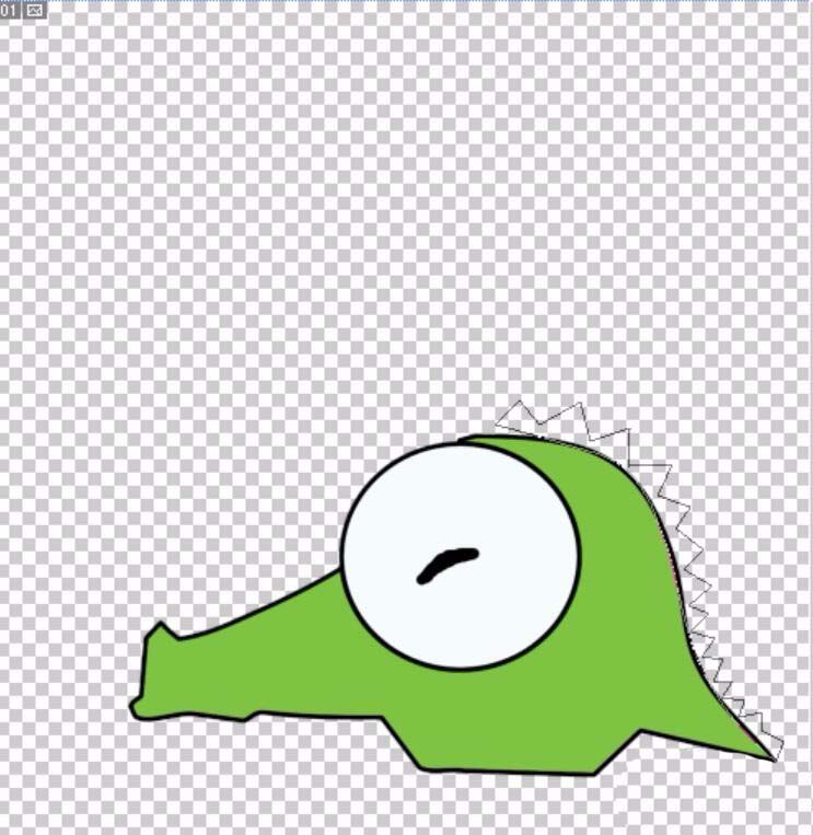 PS新手教程，PS绘制一个鳄鱼头像的步骤4~.jpg