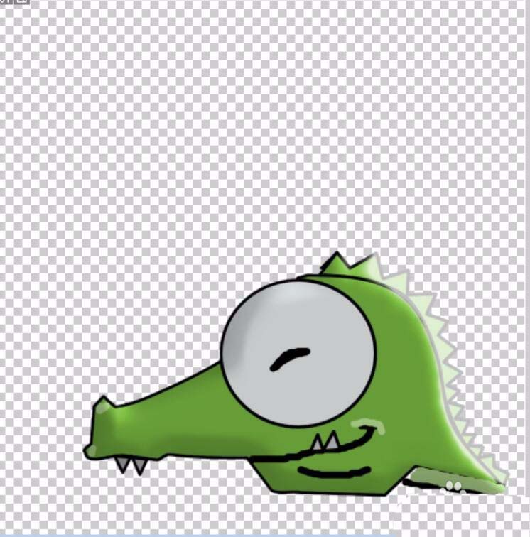 PS新手教程，PS绘制一个鳄鱼头像的步骤6.jpg