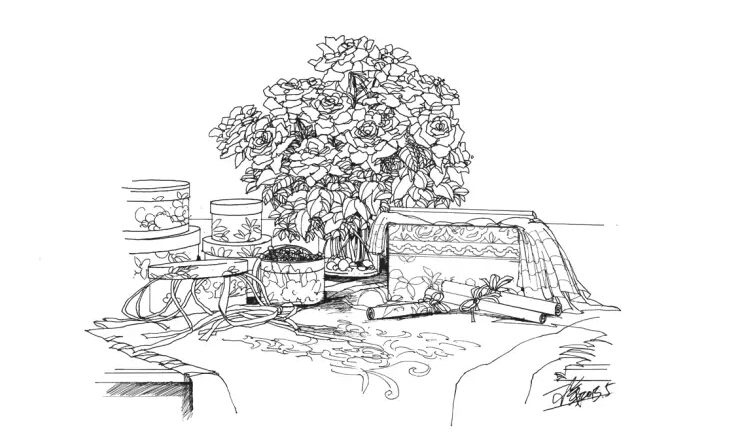 室内手绘设计技法教程：花艺与室内绿植的步骤3.jpg