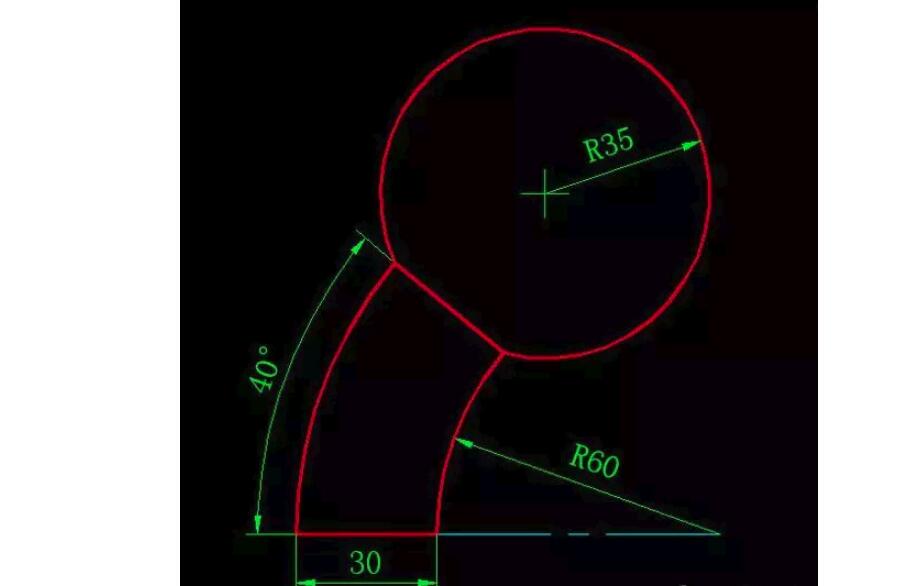 CAD绘图基础教程：圆弧练习
