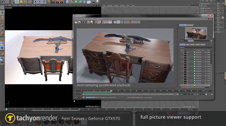 C4D实时预览渲染器Tachyon Render介绍及特点说明
