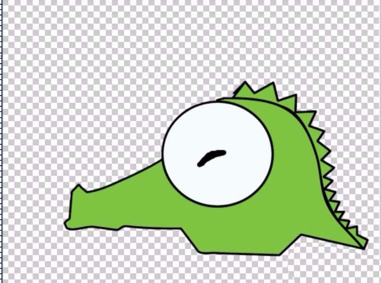 PS新手教程，PS绘制一个鳄鱼头像的步骤
