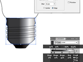 AI基础手绘图文教程，教你普通电灯泡矢量图效果绘制方法