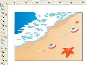 CorelDraw绘图教程，教你绘制时尚的夏天海边风景方法