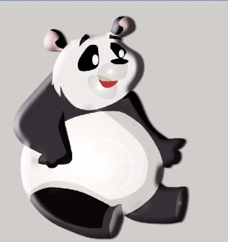 PS手绘教程，PS怎么手绘卡通熊猫6~.jpg